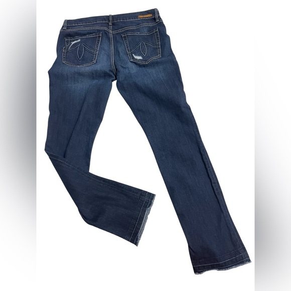 Anthropologie Level 99 Classic Blue Distressed Women Jeans Sz 28 - Picture 7 of 15